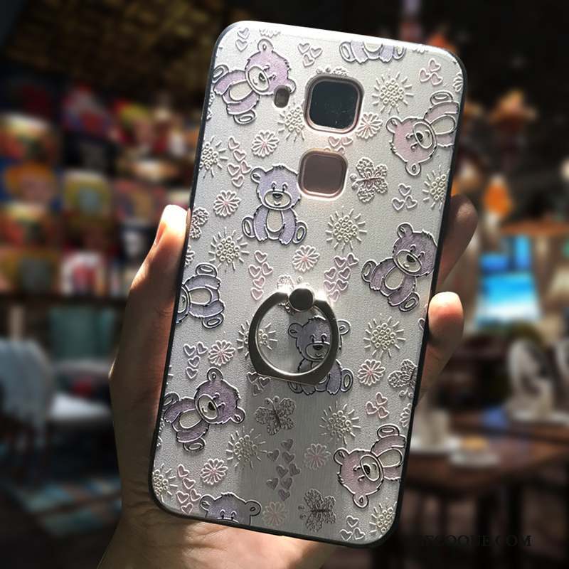 Huawei G9 Plus Coque Étui Bleu Blanc Tout Compris Dessin Animé Fluide Doux