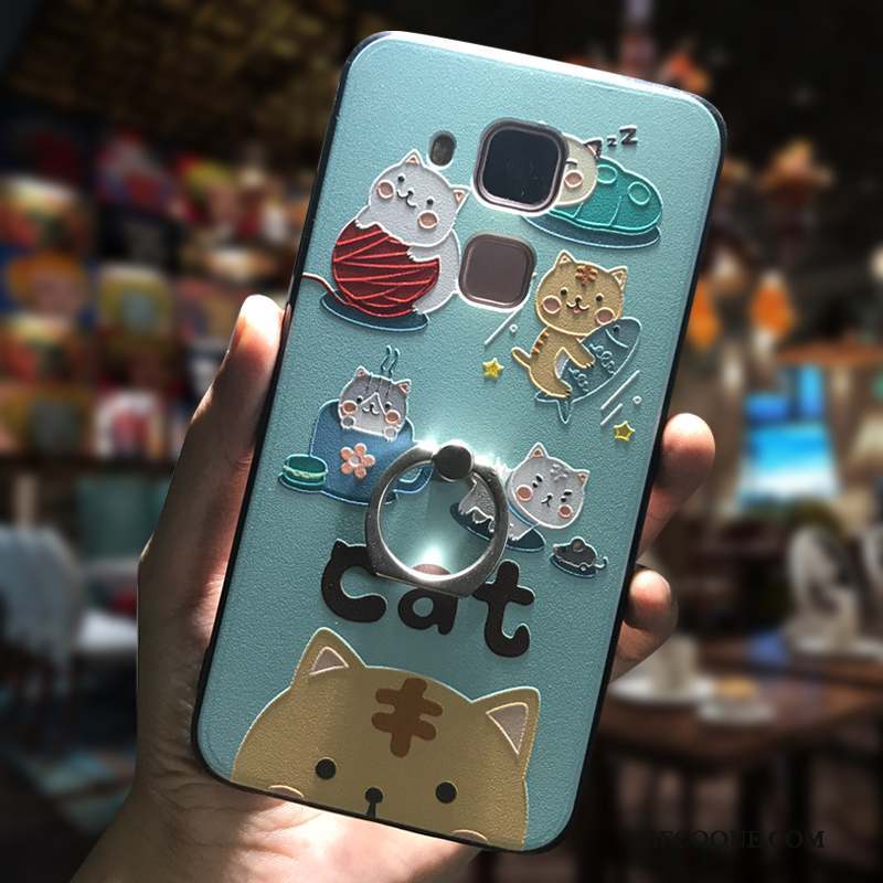 Huawei G9 Plus Coque Étui Bleu Blanc Tout Compris Dessin Animé Fluide Doux