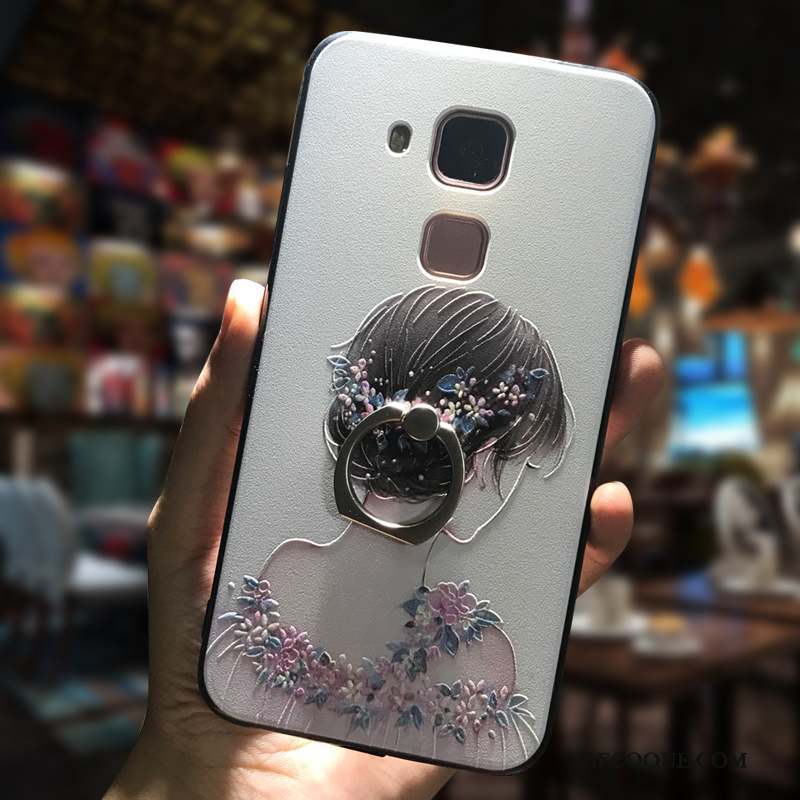 Huawei G9 Plus Coque Étui Bleu Blanc Tout Compris Dessin Animé Fluide Doux