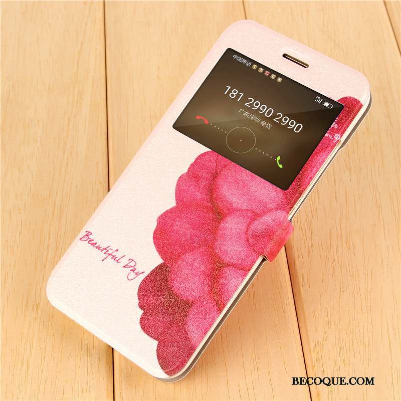 Huawei G9 Plus Créatif Étui En Cuir Coque De Téléphone Charmant Incassable Rose