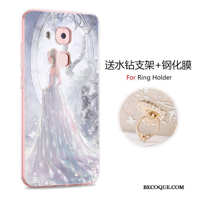 Huawei G9 Plus Dessin Animé Rose Incassable Personnalité Coque Protection