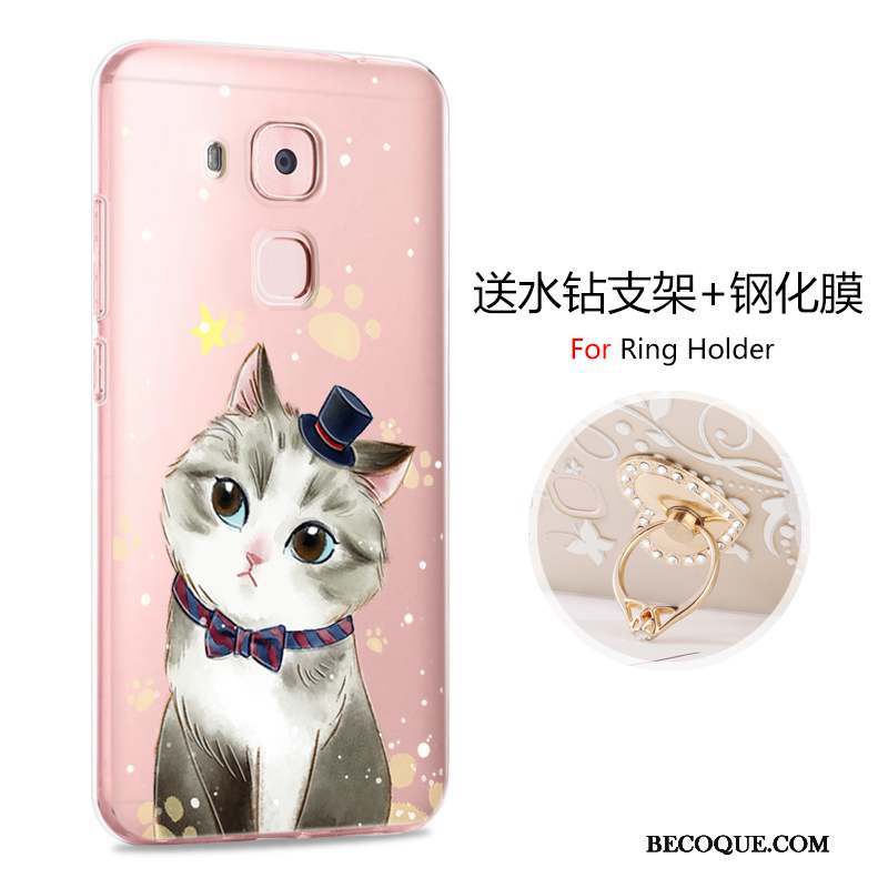 Huawei G9 Plus Dessin Animé Rose Incassable Personnalité Coque Protection