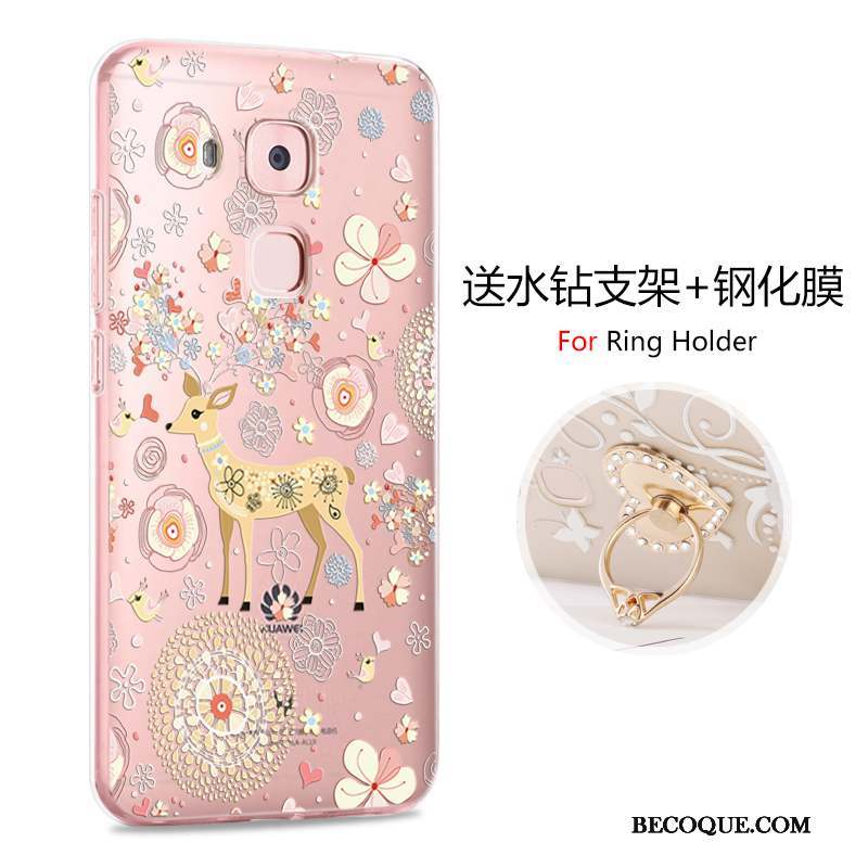 Huawei G9 Plus Dessin Animé Rose Incassable Personnalité Coque Protection