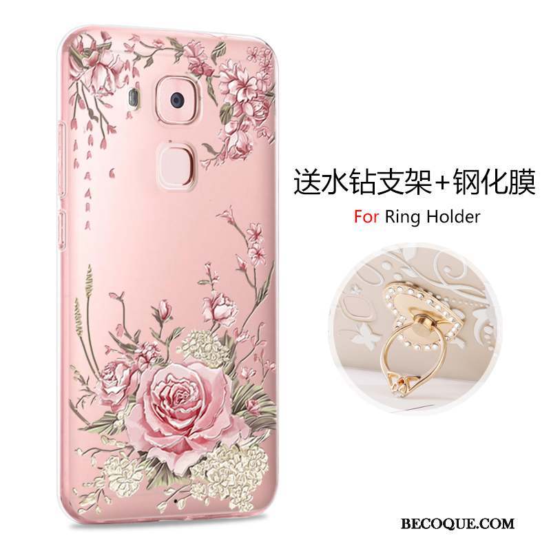 Huawei G9 Plus Dessin Animé Rose Incassable Personnalité Coque Protection