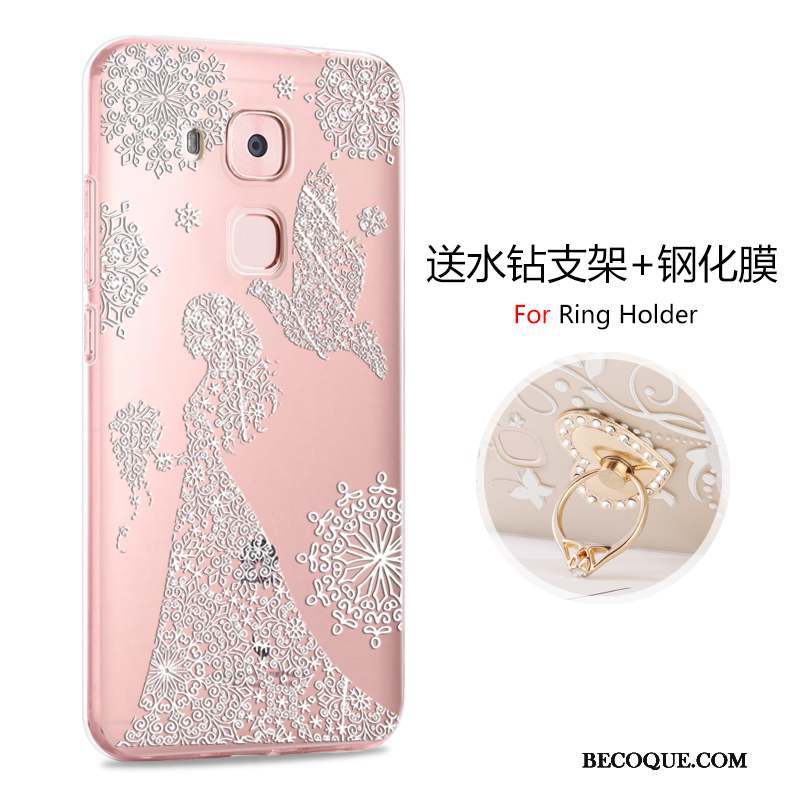 Huawei G9 Plus Dessin Animé Rose Incassable Personnalité Coque Protection