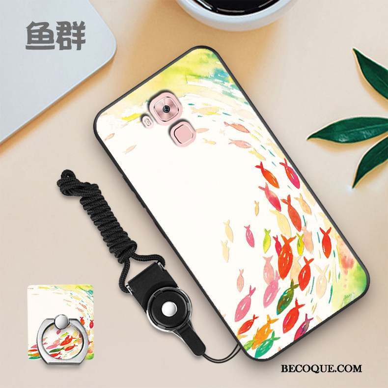 Huawei G9 Plus Délavé En Daim Fluide Doux Coque Téléphone Portable Silicone Vert