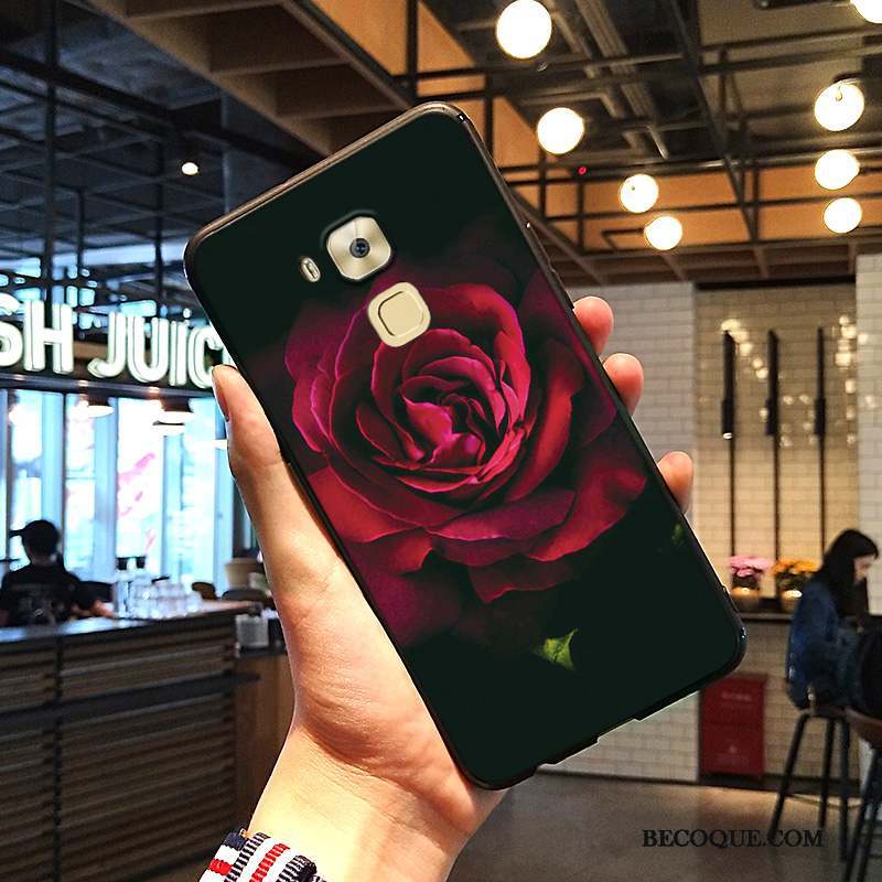 Huawei G9 Plus Fluide Doux Coque De Téléphone Rose Étui Incassable Art