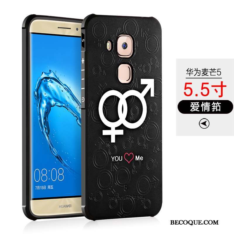 Huawei G9 Plus Incassable Coque De Téléphone Noir Protection Silicone Étui