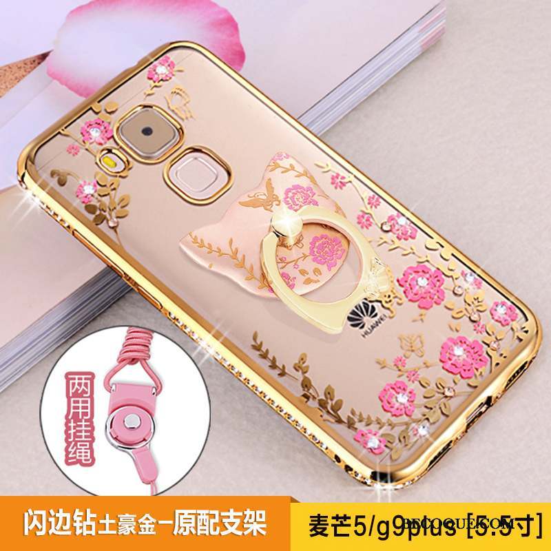 Huawei G9 Plus Incassable Or Rose Silicone Tendance Protection Coque De Téléphone