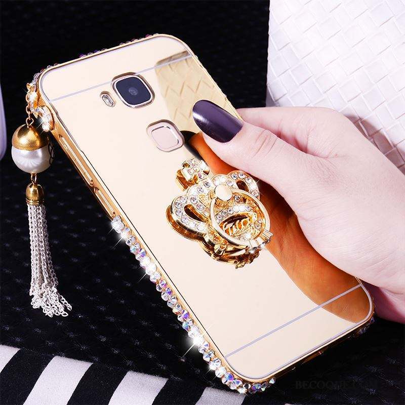 Huawei G9 Plus Or Incruster Strass Métal Étui Coque De Téléphone Protection