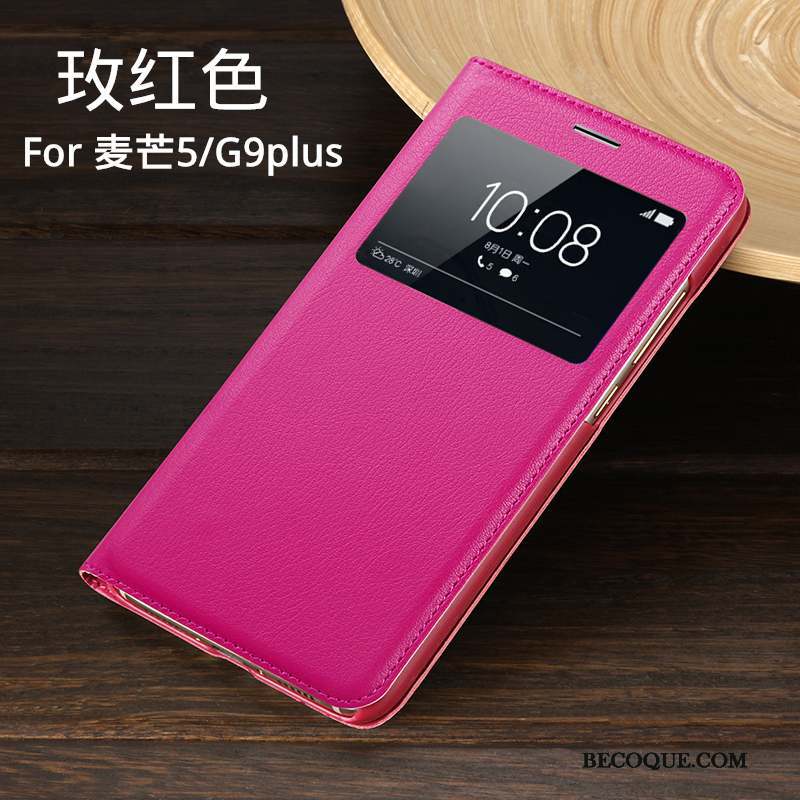 Huawei G9 Plus Or Rose Coque De Téléphone Protection Étui Tout Compris Étui En Cuir