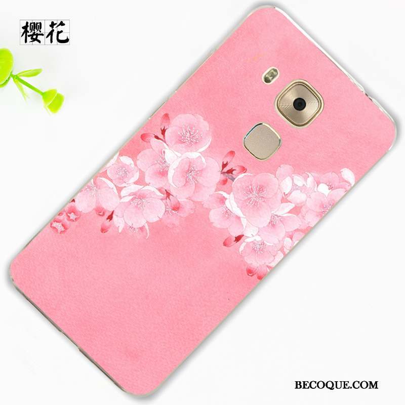 Huawei G9 Plus Protection Tendance Rose Ornements Suspendus Étui Coque