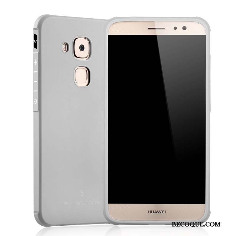 Huawei G9 Plus Pu Gris Coque De Téléphone Fluide Doux Silicone Protection