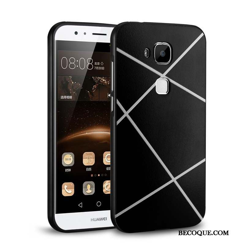 Huawei G9 Plus Rose Argent Métal Border Coque De Téléphone