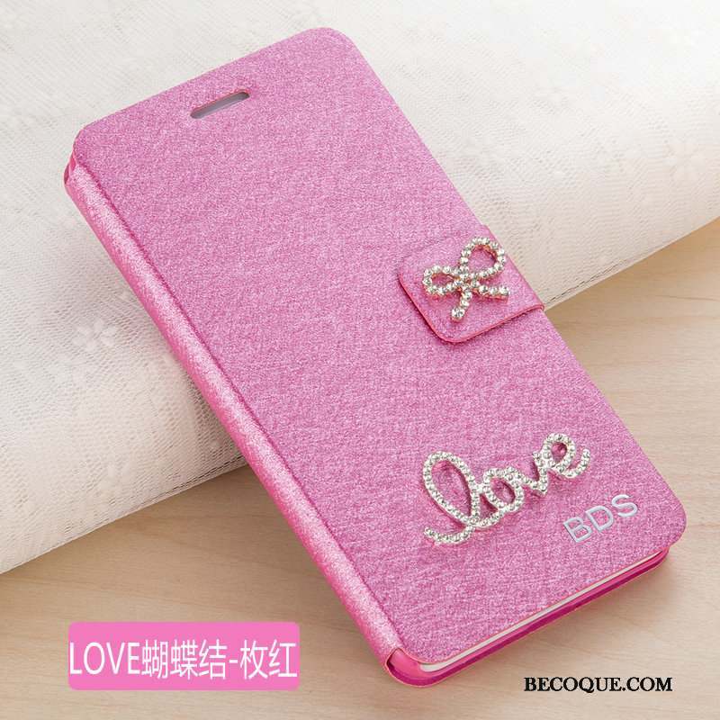 Huawei G9 Plus Rose Incassable Étui En Cuir Protection Coque De Téléphone