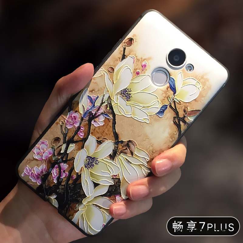 Huawei G9 Plus Tout Compris Coque De Téléphone Silicone Jaune Protection Étui