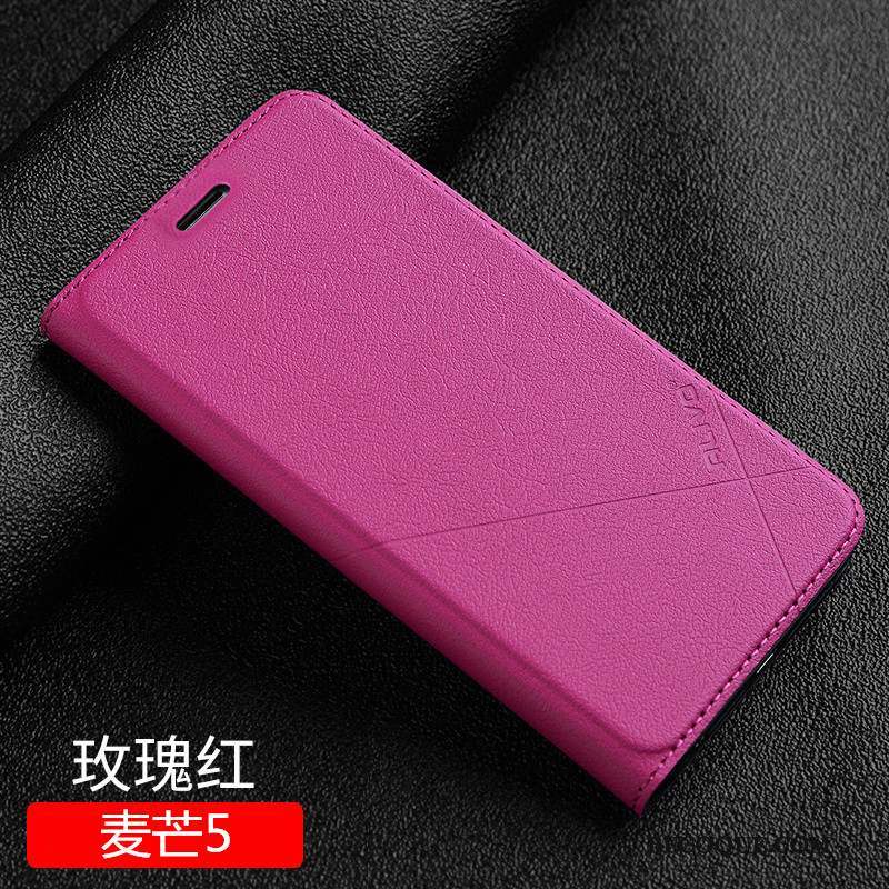 Huawei G9 Plus Étui En Cuir Clamshell Coque De Téléphone Bleu Marin Incassable Protection