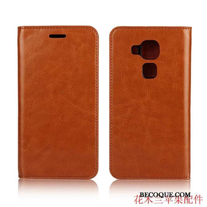 Huawei G9 Plus Étui En Cuir Coque De Téléphone Rouge Cuir Véritable Incassable Clamshell