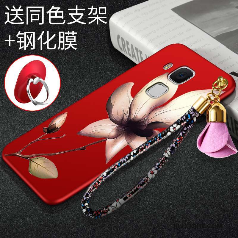 Huawei G9 Plus Étui Fluide Doux Silicone Coque De Téléphone Incassable Rouge