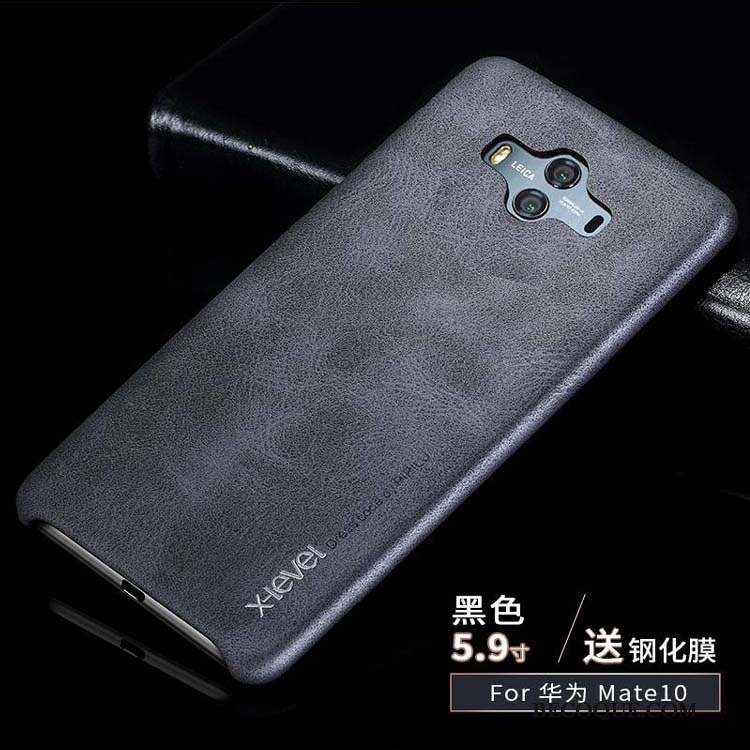 Huawei Mate 10 Business Clair Coque Incassable Or Cuir