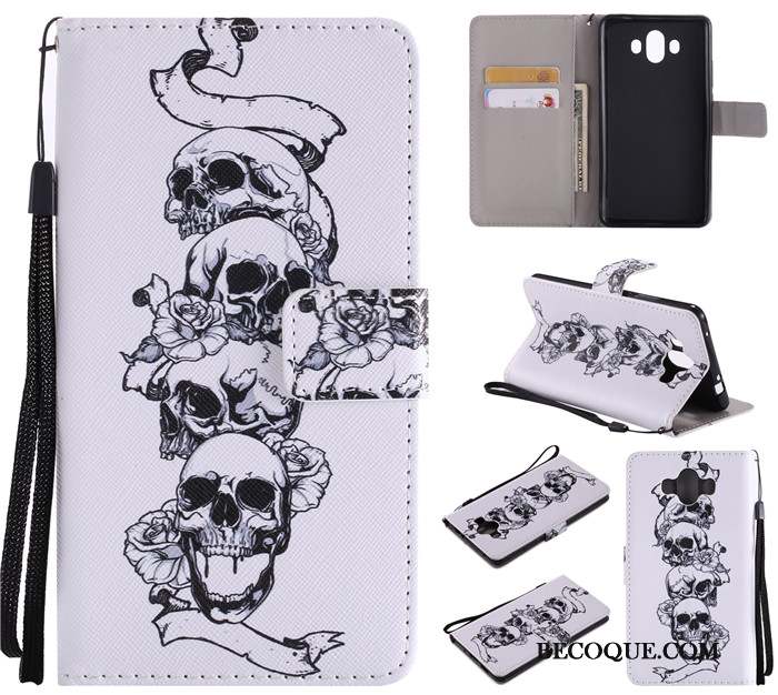 Huawei Mate 10 Clamshell Dessin Animé Coque De Téléphone Fluide Doux Bleu Clair Protection