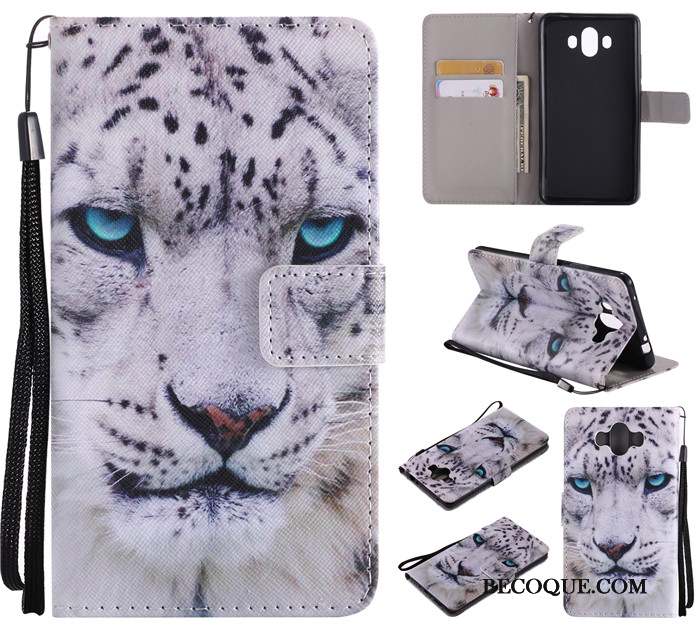 Huawei Mate 10 Clamshell Dessin Animé Coque De Téléphone Fluide Doux Bleu Clair Protection