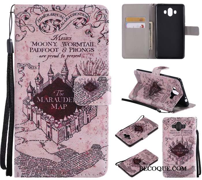 Huawei Mate 10 Clamshell Dessin Animé Coque De Téléphone Fluide Doux Bleu Clair Protection