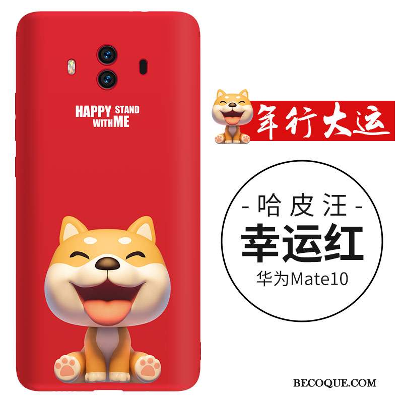 Huawei Mate 10 Coque Charmant Silicone Tendance Dessin Animé Incassable Noir