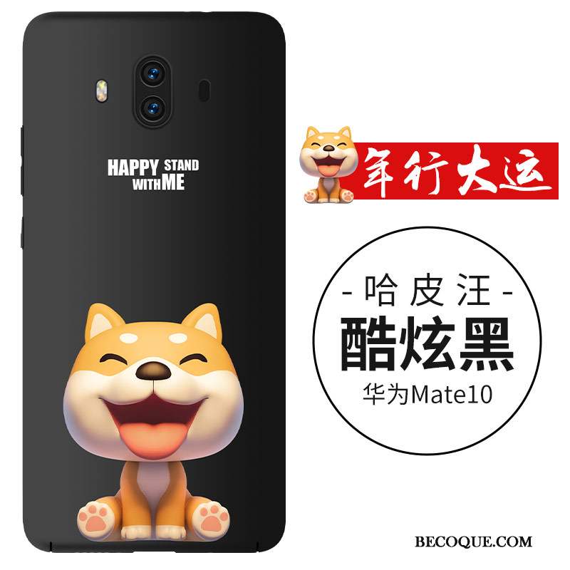 Huawei Mate 10 Coque Charmant Silicone Tendance Dessin Animé Incassable Noir