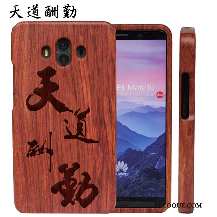 Huawei Mate 10 Coque De Téléphone En Bois Difficile Tout Compris Luxe Personnalisé