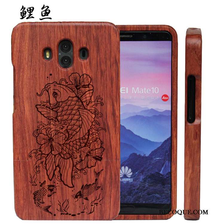 Huawei Mate 10 Coque De Téléphone En Bois Difficile Tout Compris Luxe Personnalisé