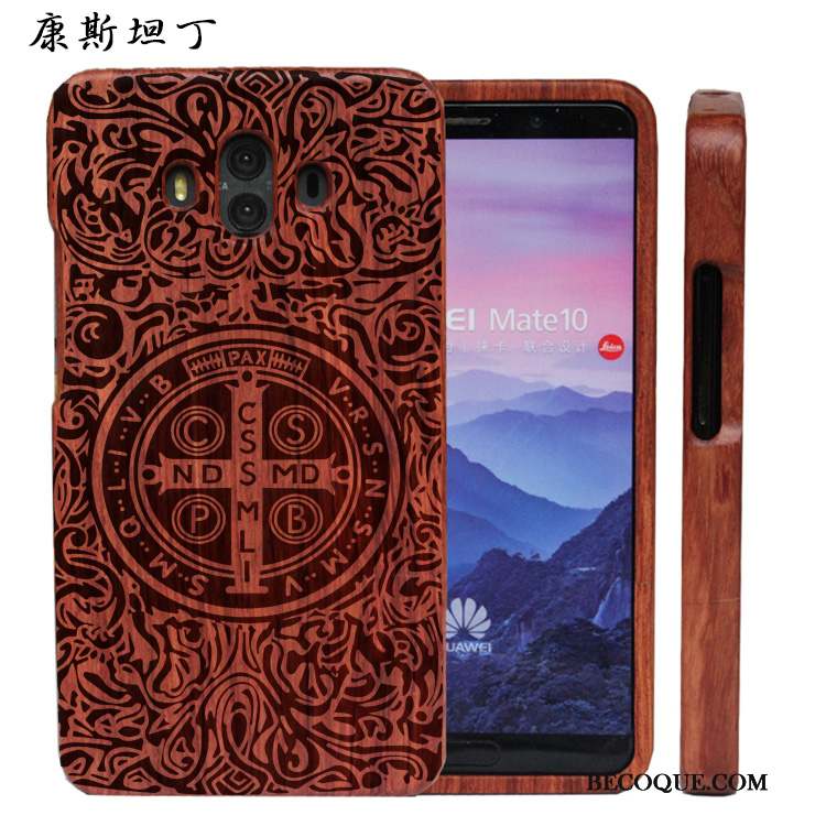 Huawei Mate 10 Coque De Téléphone En Bois Difficile Tout Compris Luxe Personnalisé