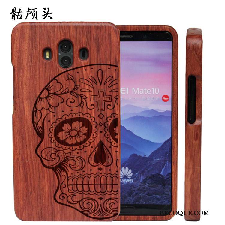 Huawei Mate 10 Coque De Téléphone En Bois Difficile Tout Compris Luxe Personnalisé