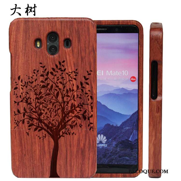 Huawei Mate 10 Coque De Téléphone En Bois Difficile Tout Compris Luxe Personnalisé