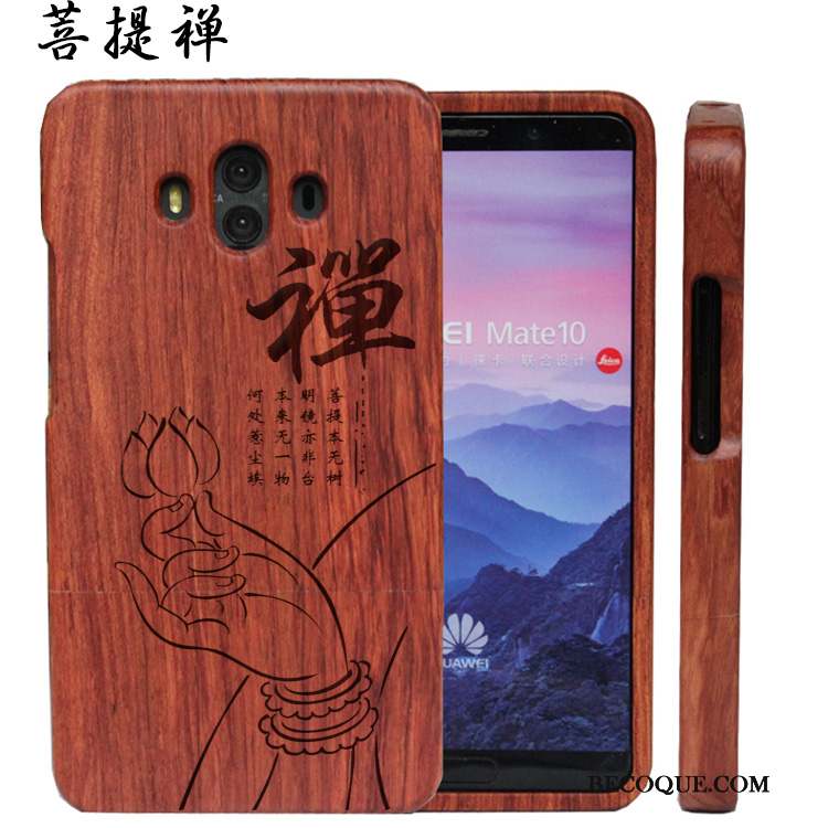 Huawei Mate 10 Coque De Téléphone En Bois Difficile Tout Compris Luxe Personnalisé