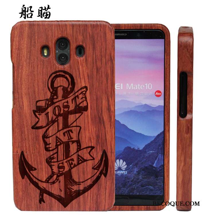 Huawei Mate 10 Coque De Téléphone En Bois Difficile Tout Compris Luxe Personnalisé