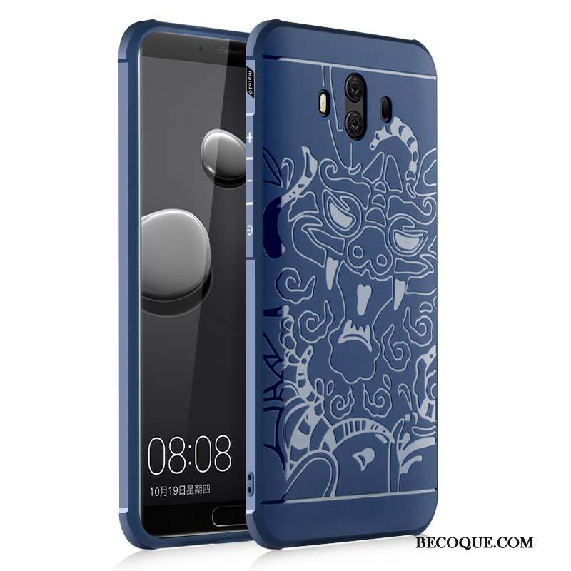 Huawei Mate 10 Coque De Téléphone Gris Personnalité Gaufrage Mode Créatif