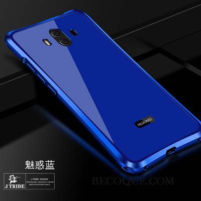 Huawei Mate 10 Coque De Téléphone Tendance Protection Trois Défenses Métal Or