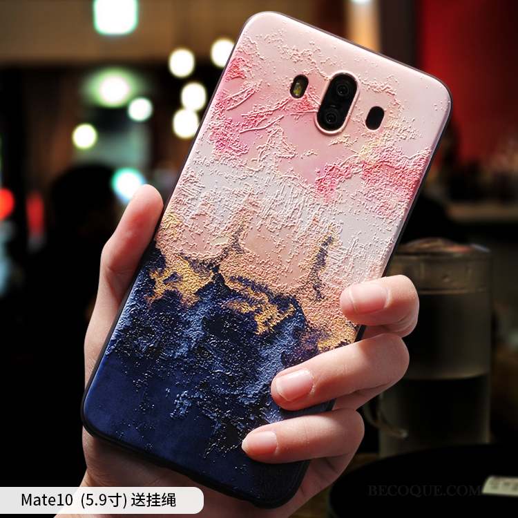 Huawei Mate 10 Coque De Téléphone Tout Compris Personnalité Multicolore Fluide Doux Créatif