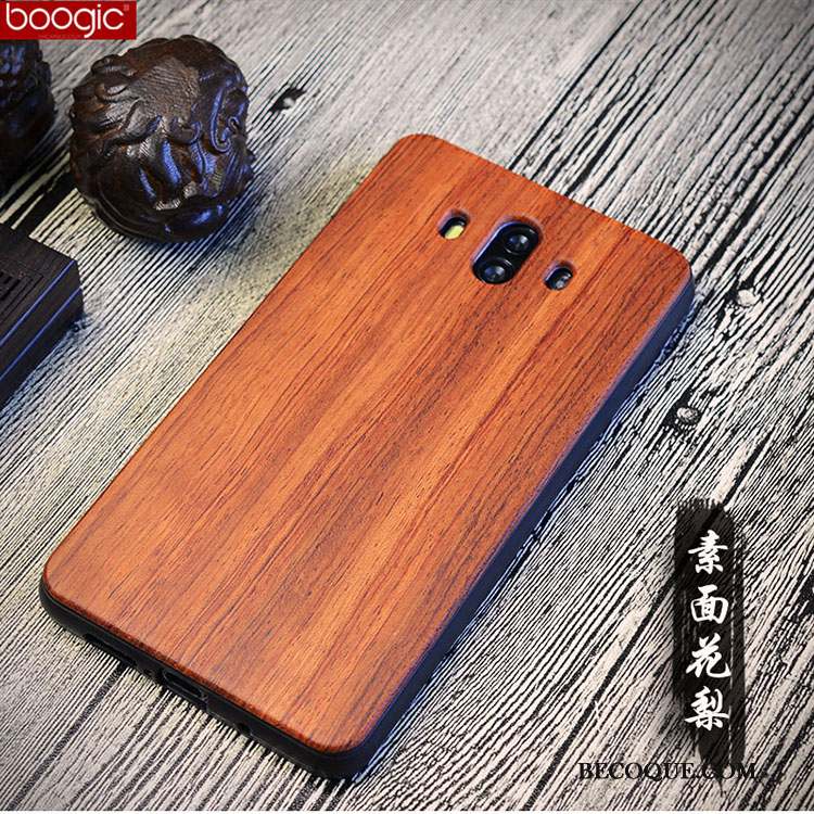 Huawei Mate 10 Coque En Bois De Téléphone Vintage Créatif Incassable