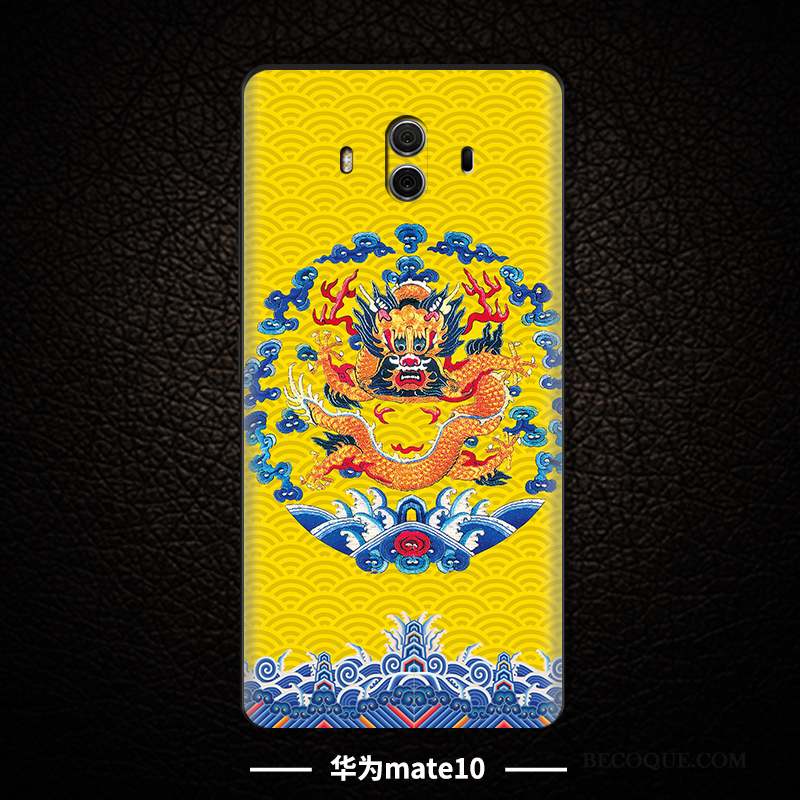 Huawei Mate 10 Coque Gaufrage Personnalité Tout Compris Dimensionnel Incassable Difficile