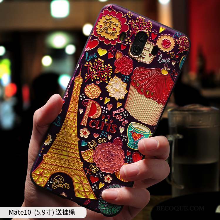 Huawei Mate 10 Coque Multicolore Silicone Tendance Incassable Créatif Tout Compris