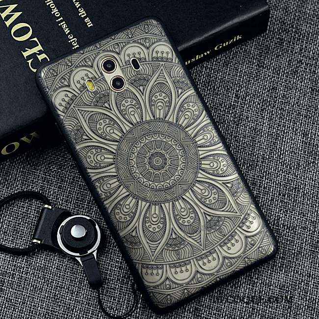 Huawei Mate 10 Coque Noir Protection Incassable Nouveau Tendance Fluide Doux