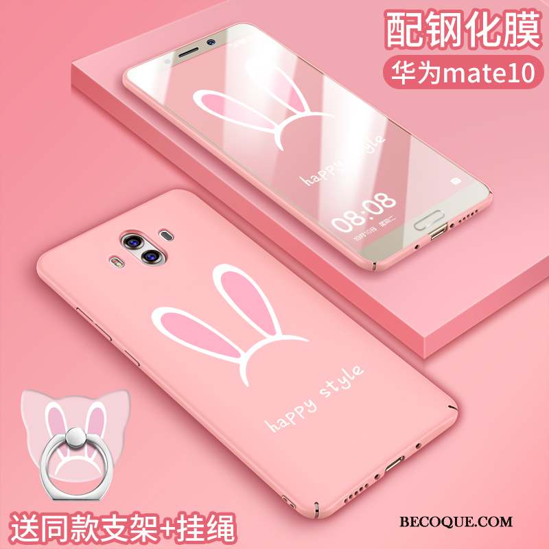 Huawei Mate 10 Coque Personnalité Rose Créatif Dessin Animé Incassable Charmant