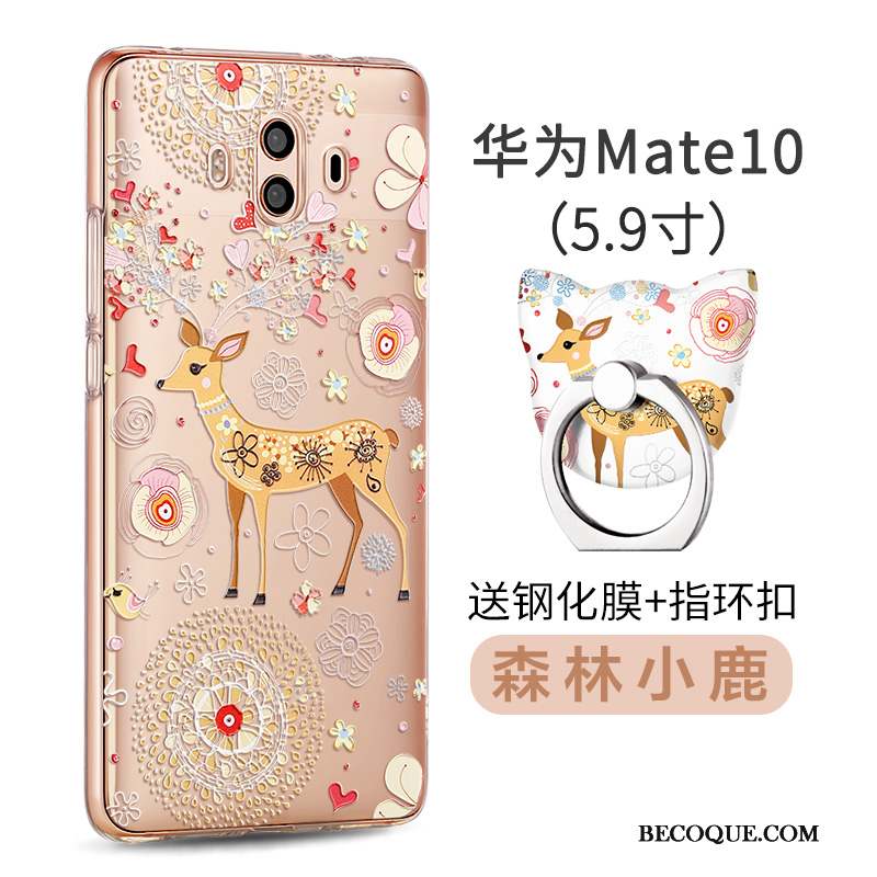 Huawei Mate 10 Coque Personnalité Silicone Tout Compris Étui Créatif Rose