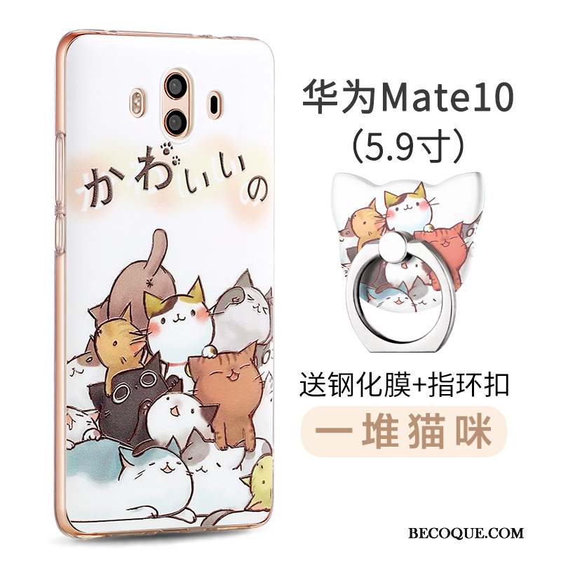 Huawei Mate 10 Coque Personnalité Silicone Tout Compris Étui Créatif Rose