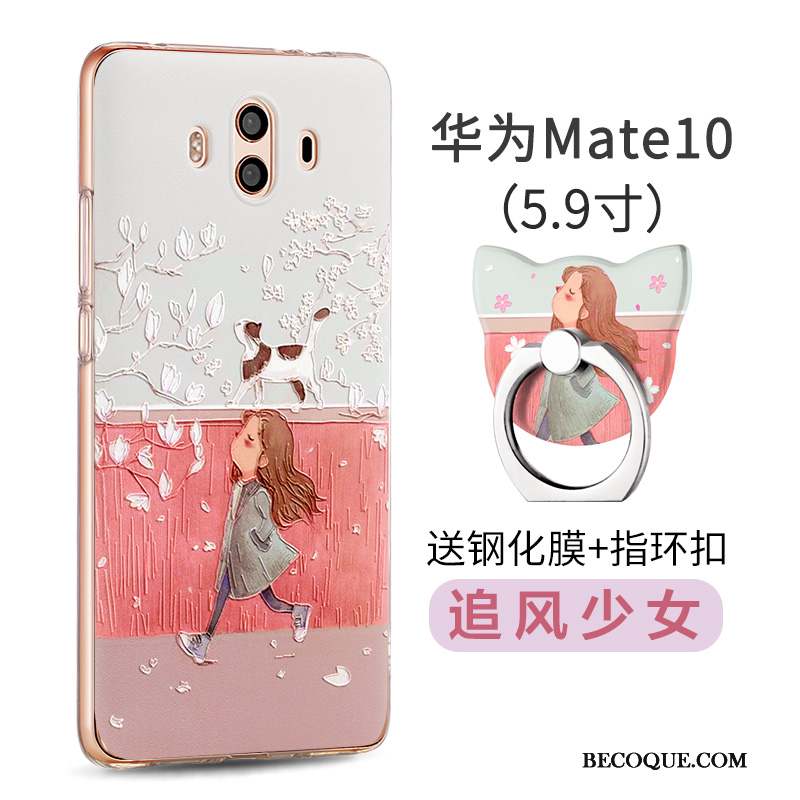 Huawei Mate 10 Coque Personnalité Silicone Tout Compris Étui Créatif Rose