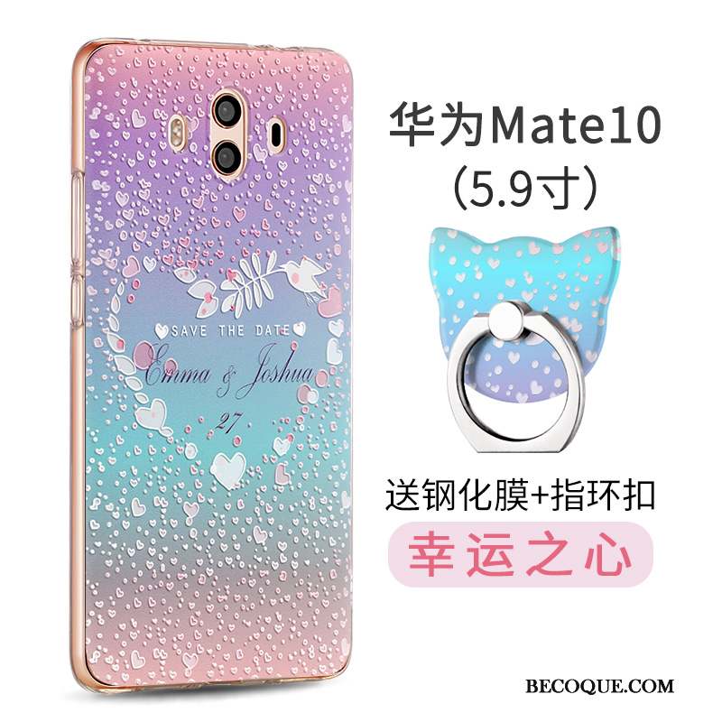 Huawei Mate 10 Coque Personnalité Silicone Tout Compris Étui Créatif Rose