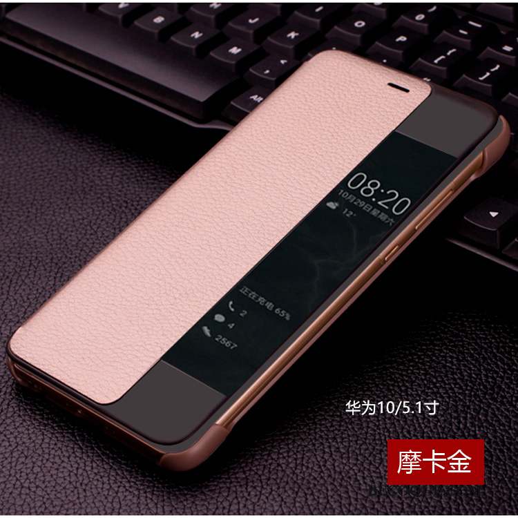 Huawei Mate 10 Coque Protection Téléphone Portable Rose Clamshell Étui Étui En Cuir