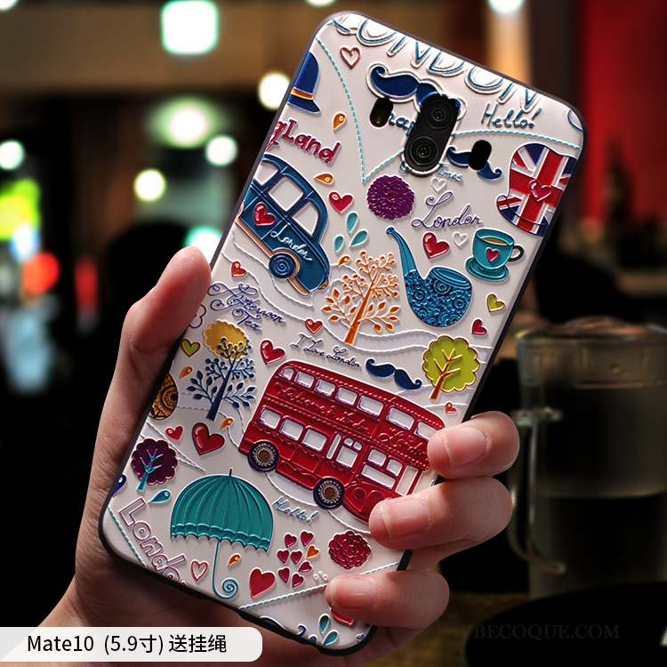 Huawei Mate 10 Fluide Doux Multicolore Protection Coque De Téléphone Créatif Personnalité